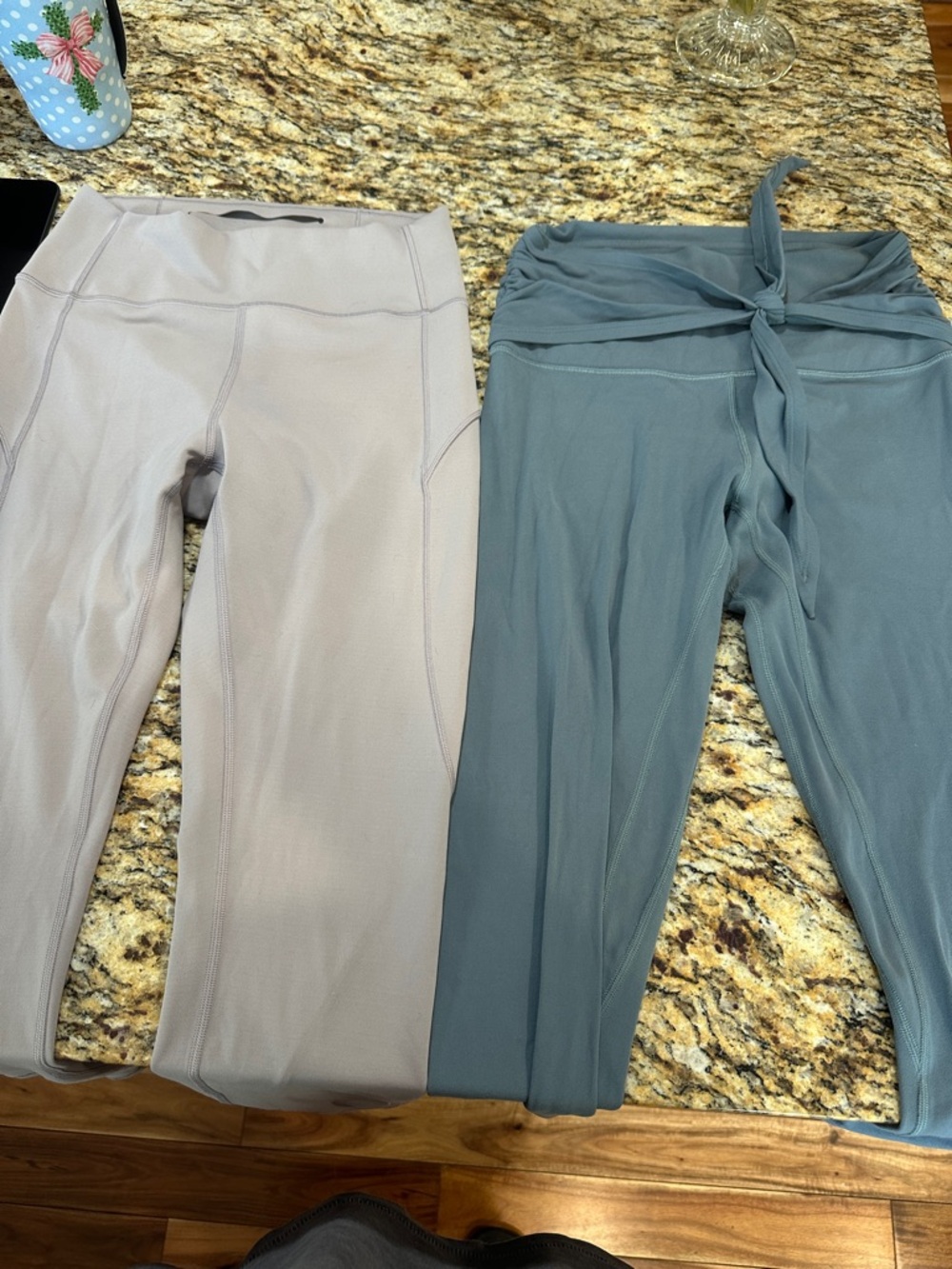 lululemon athletica High-Waist Leggings in Light Gray and Slate Blue-Green